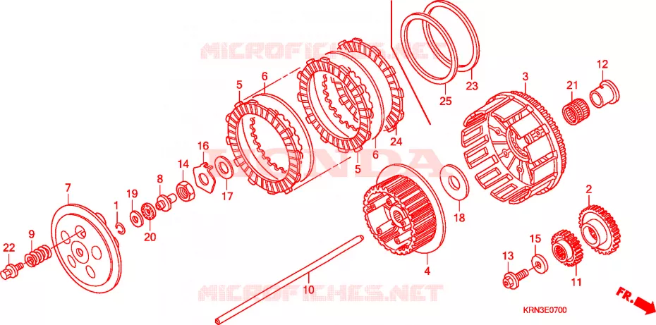 EMBRAYAGE Honda MOTO 250 CRF 2004  CRF250R4