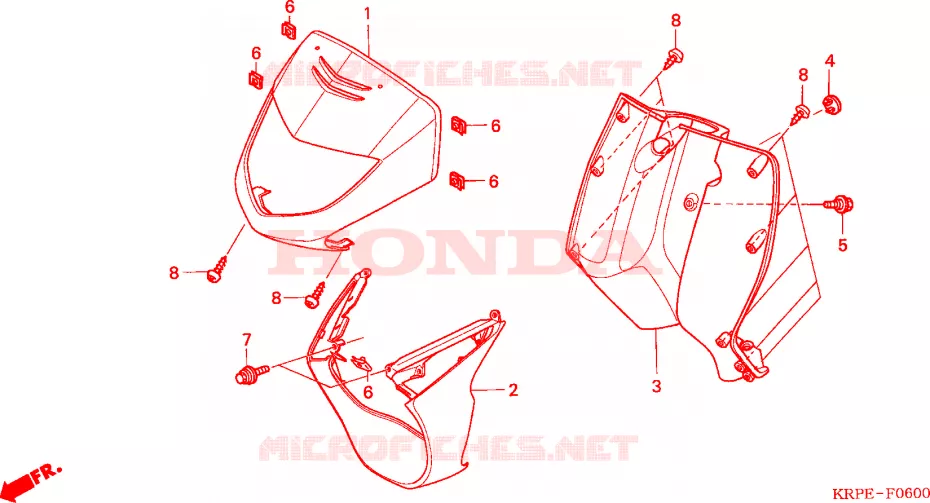 CARENAGE AVANT Honda SCOOTER 100 LEAD 2005  SCV100F5