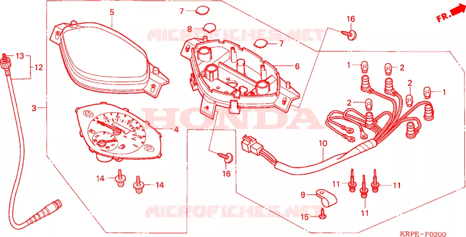 COMPTEUR Honda SCOOTER 100 LEAD 2008  SCV100F5