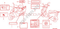 ETIQUETTE DE PRECAUTIONS pour Honda SCV 100 LEAD de 2010