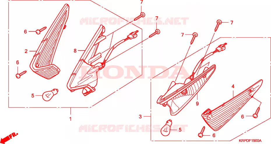 CLIGNOTANT AVANT Honda SCOOTER 100 LEAD 2009  SCV100F9
