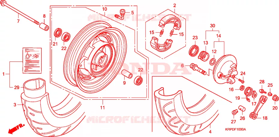 ROUE AVANT Honda SCOOTER 100 LEAD 2009  SCV100F9