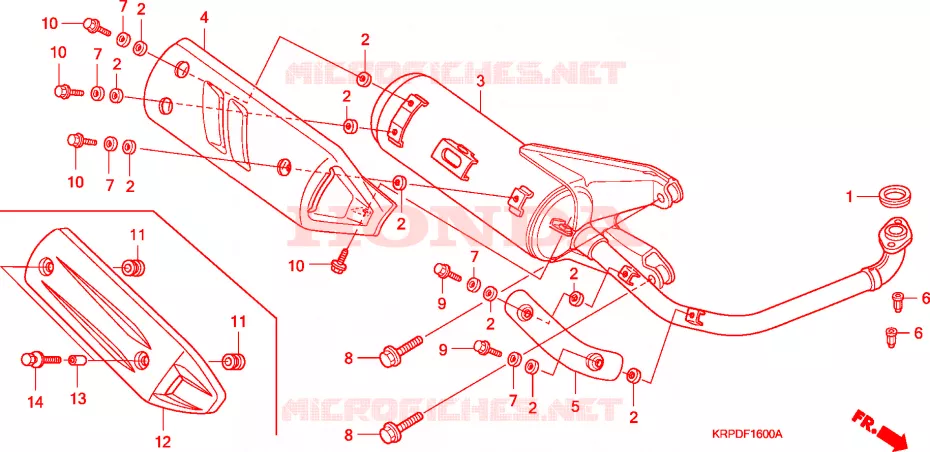 SILENCIEUX D'ECHAPPEMENT (SCV100F9-TU) Honda SCOOTER 100 LEAD 2009  SCV100F9