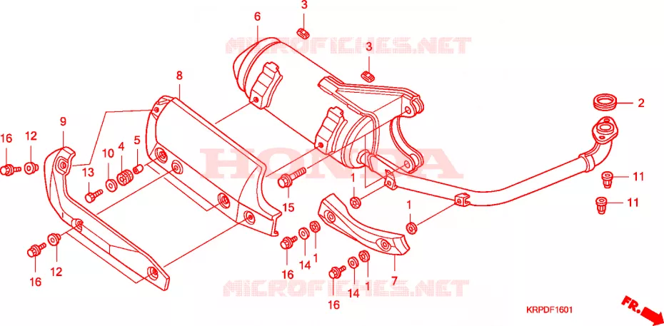 SILENCIEUX D'ECHAPPEMENT (SCV100F9-U) Honda SCOOTER 100 LEAD 2009  SCV100F9