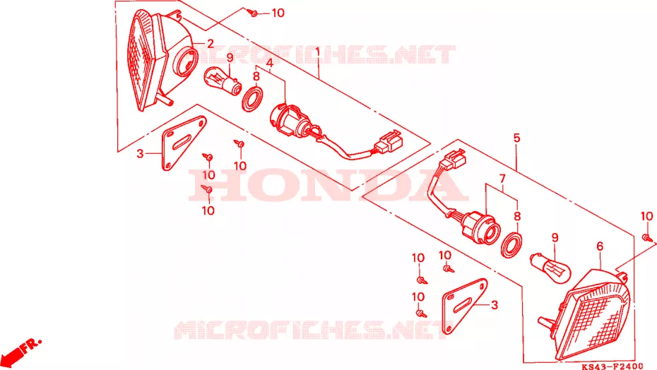 CLIGNOTANT Honda SCOOTER 250 SPAZIO 1994  CN250R