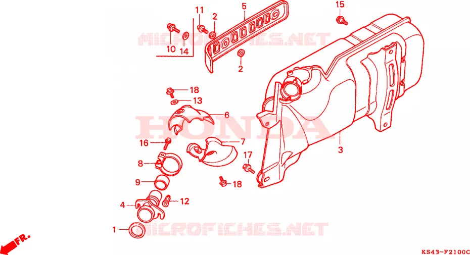 SILENCIEUX D'ECHAPPEMENT Honda SCOOTER 250 SPAZIO 1994  CN250R