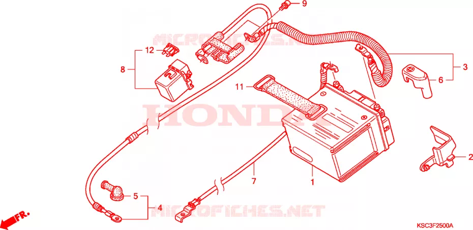 BATTERIE Honda MOTO 250 CRF 2005  CRF250X5