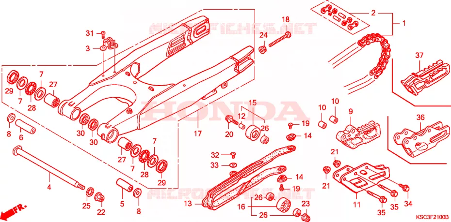 BRAS OSCILLANT Honda MOTO 250 CRF 2009  CRF250X9