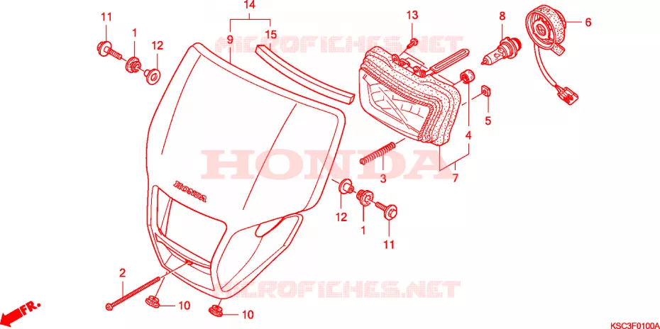 PHARE Honda MOTO 250 CRF 2009  CRF250X9