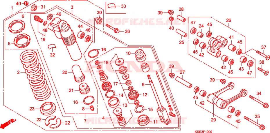 AMORTISSEUR ARRIERE Honda MOTO 150 CRF 2007  CRF150RB7