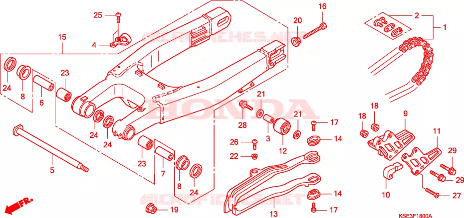 BRAS OSCILLANT Honda MOTO 150 CRF 2007  CRF150RB7