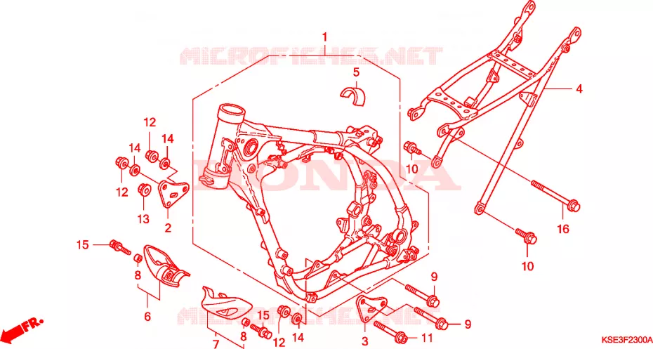 CADRE Honda MOTO 150 CRF 2009  CRF150RB9