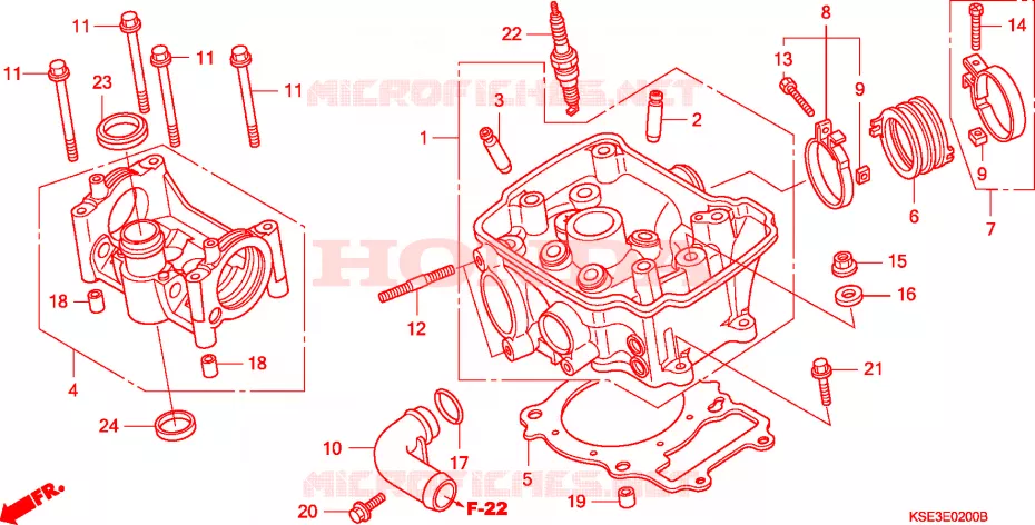 CULASSE Honda MOTO 150 CRF 2008  CRF150RB8