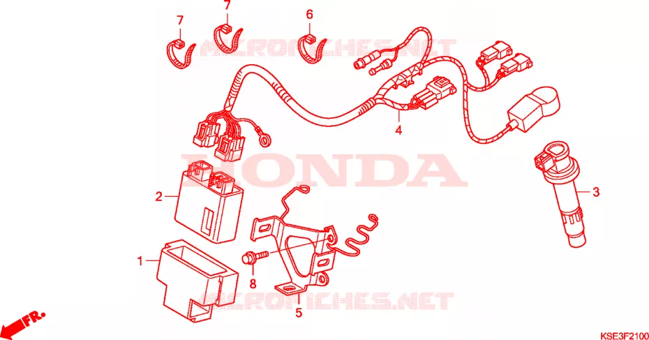 FAISCEAU DES FILS Honda MOTO 150 CRF 2008  CRF150RB8