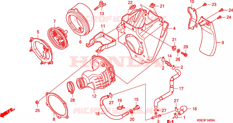 FILTRE A AIR Honda MOTO 150 CRF 2008  CRF150RB8