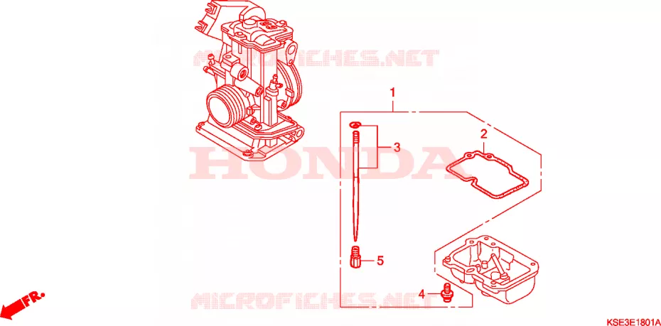PIECES DE CARBURATEUR Honda MOTO 150 CRF 2008  CRF150RB8