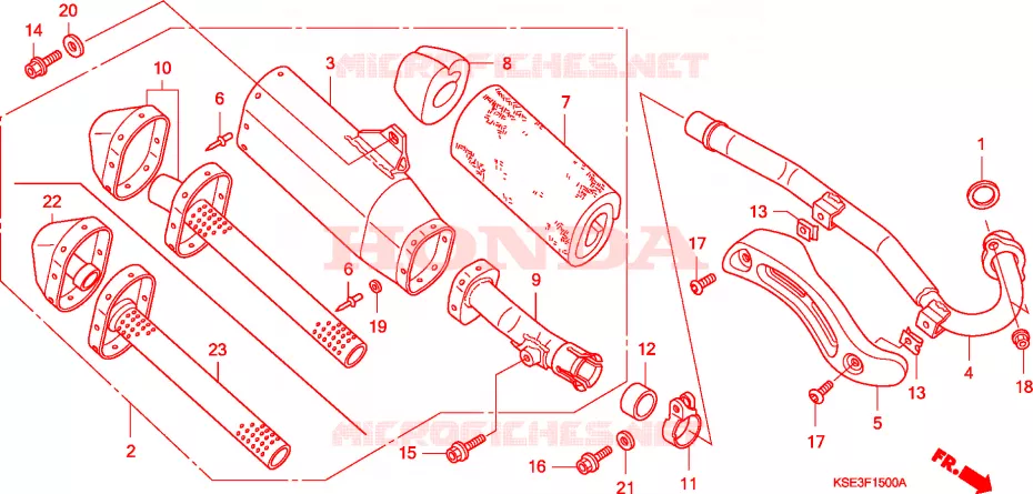 SILENCIEUX D'ECHAPPEMENT Honda MOTO 150 CRF 2009  CRF150RB9