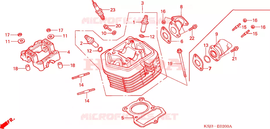 CULASSE Honda MOTO 100 CRF 2007  CRF100F7