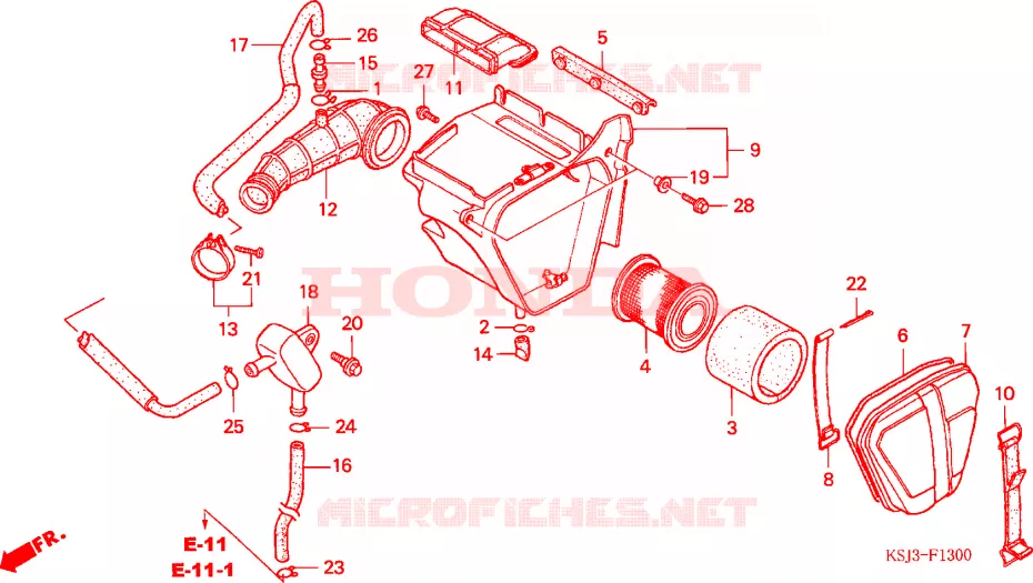 FILTRE A AIR Honda MOTO 100 CRF 2007  CRF100F7