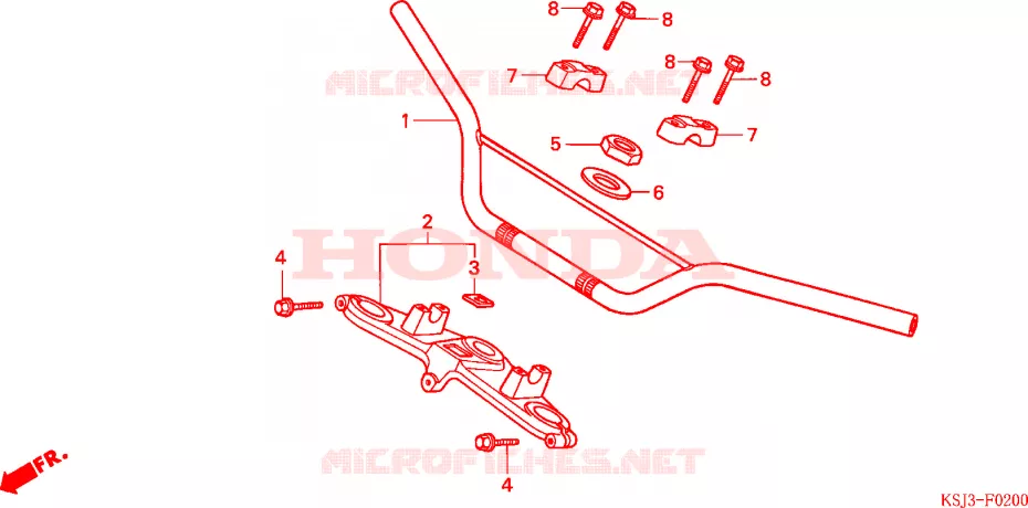 GUIDON Honda MOTO 80 CRF 2004  CRF80F4