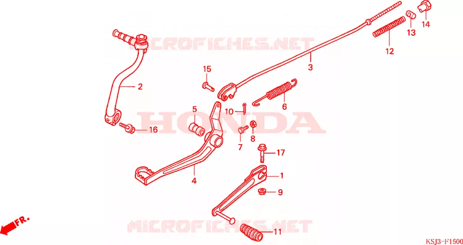 PEDALE Honda MOTO 100 CRF 2004  CRF100F4