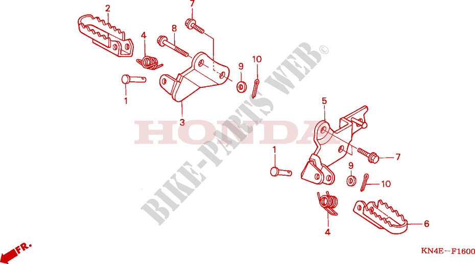 REPOSE PIED pour Honda CRF 80 de 2007