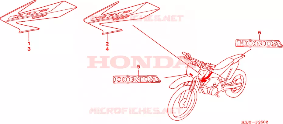 t (CRF80F6/CRF100F6) Honda MOTO 80 CRF 2006  CRF80F6