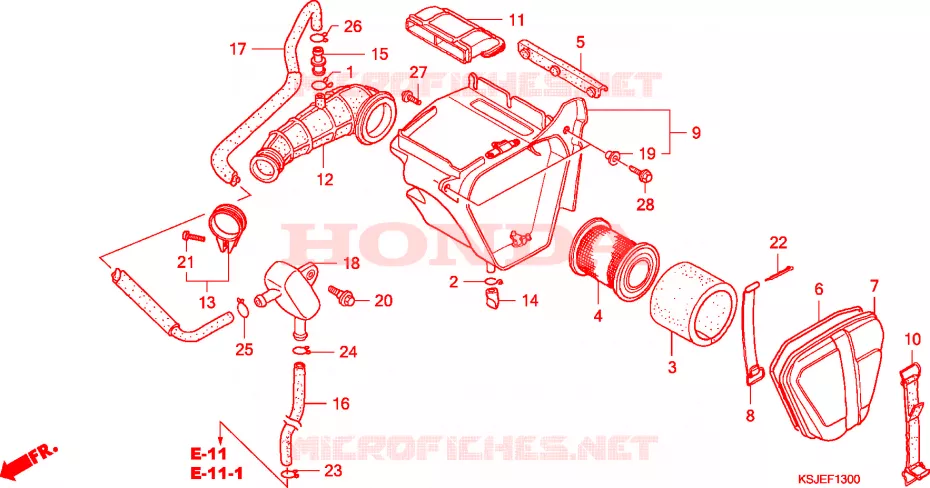 FILTRE A AIR Honda MOTO 80 CRF 2011  CRF80F9