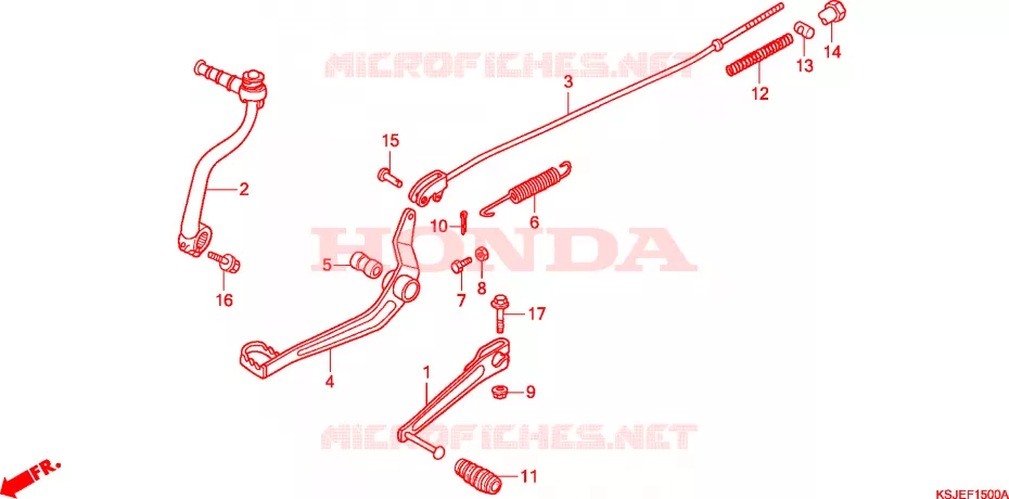 PEDALE Honda MOTO 100 CRF 2009  CRF100F9
