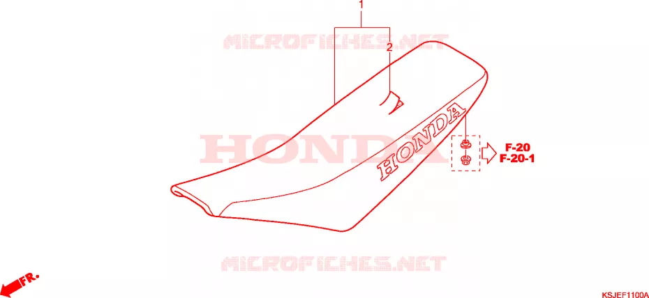 SELLE Honda MOTO 100 CRF 2011  CRF100FB