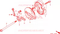 FLASQUE   MACHOIRES DE FREIN ARRIERE pour Honda XR 200 R de 2001