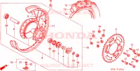 ROUE ARRIERE pour Honda XR 200 R de 2001