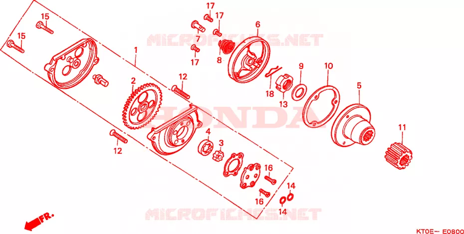 POMPE A HUILE Honda MOTO 200 XR 2002  XR200R2