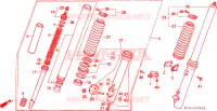 FOURCHE pour Honda XR 200 R de 2000
