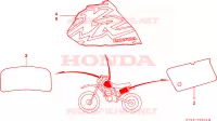 MARQUE(2) pour Honda XR 200 R de 1996
