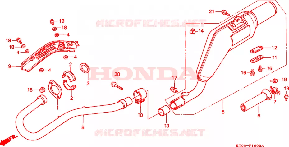 SILENCIEUX D'ECHAPPEMENT Honda MOTO 200 XR 2000  XR200RY