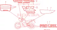 AUTOCOLLANTS pour Honda NX 250 de 1989