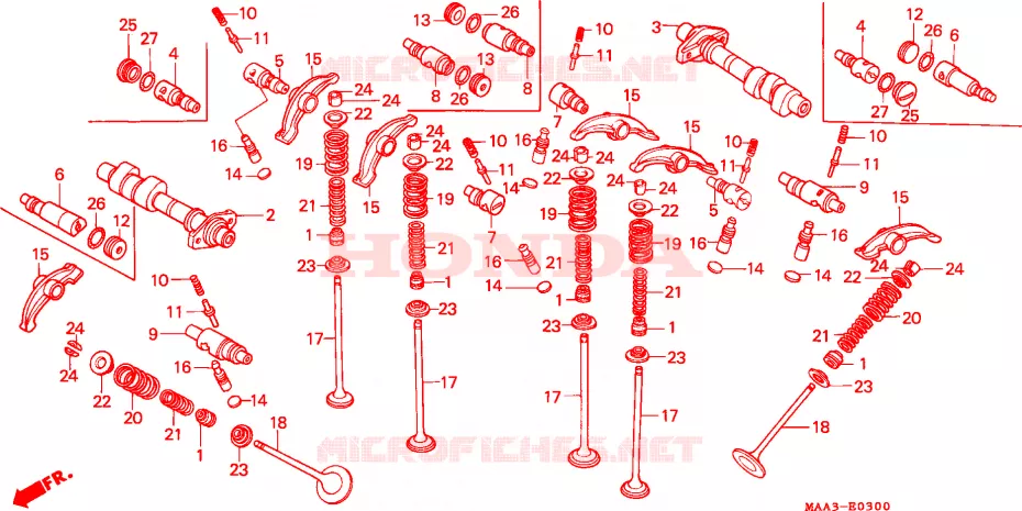 ARBRE A CAMES - SOUPAPE Honda MOTO 1100 SHADOW 1995  VT1100CS