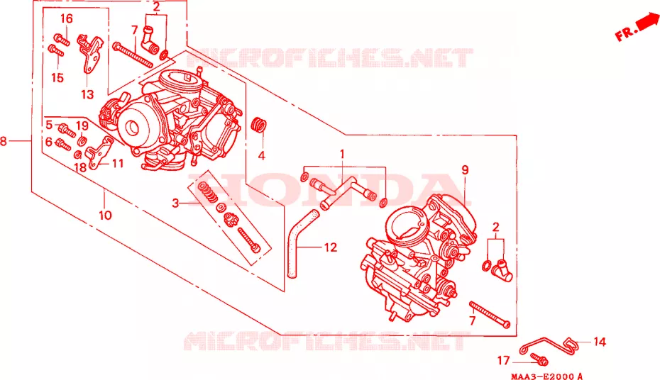 CARBURATEUR Honda MOTO 1100 SHADOW 1995  VT1100CS