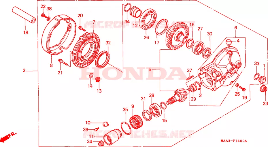 COUPLE CONIQUE Honda MOTO 1100 SHADOW 1995  VT1100C2S