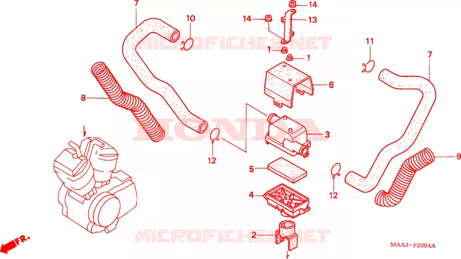FILTRE A AIR SECONDAIRE Honda MOTO 1100 SHADOW 1996  VT1100C2T
