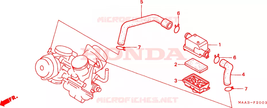 FILTRE A AIR SECONDAIRE  Honda MOTO 1100 SHADOW 1998  VT1100C2W