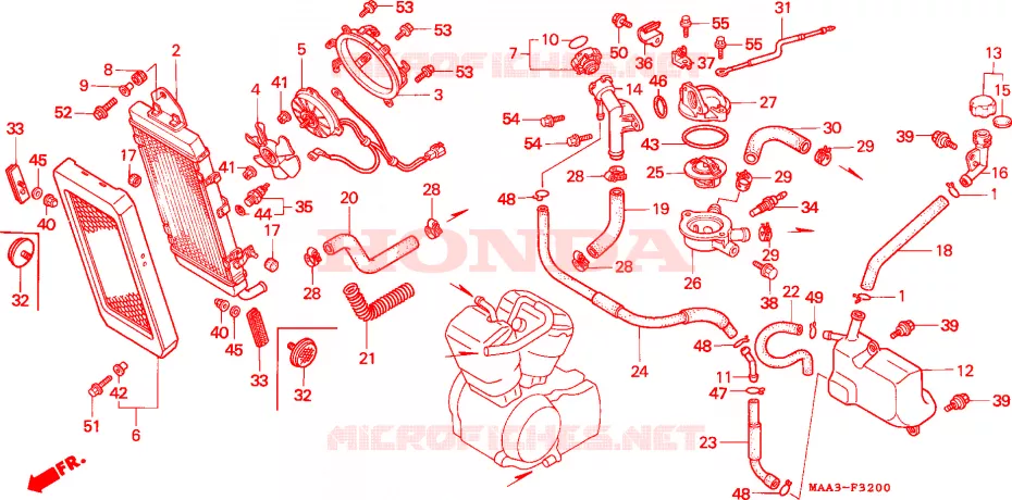 RADIATEUR Honda MOTO 1100 SHADOW 1996  VT1100C2T