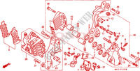 ETRIER DE FREIN AVANT (ST1100AT/AV/AW) pour Honda PAN EUROPEAN ST 1100 ABS de 1997