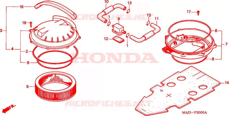 FILTRE A AIR Honda MOTO 1100 PAN-EUROPEAN 1995  ST1100AS
