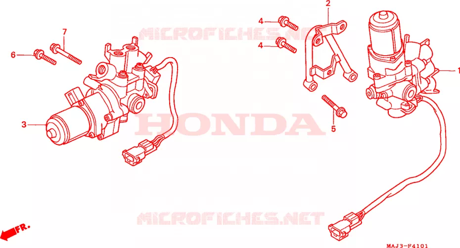 MODULATEUR ABS (ST1100AT/AV/AW) Honda MOTO 1100 PAN-EUROPEAN 1998  ST1100AW