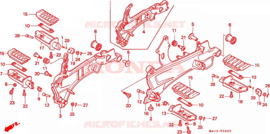 REPOSE PIED Honda MOTO 1100 PAN-EUROPEAN 1996  ST1100AT