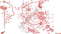 RESERVOIR A CARBURANT pour Honda PAN EUROPEAN ST 1100 ABS de 2000