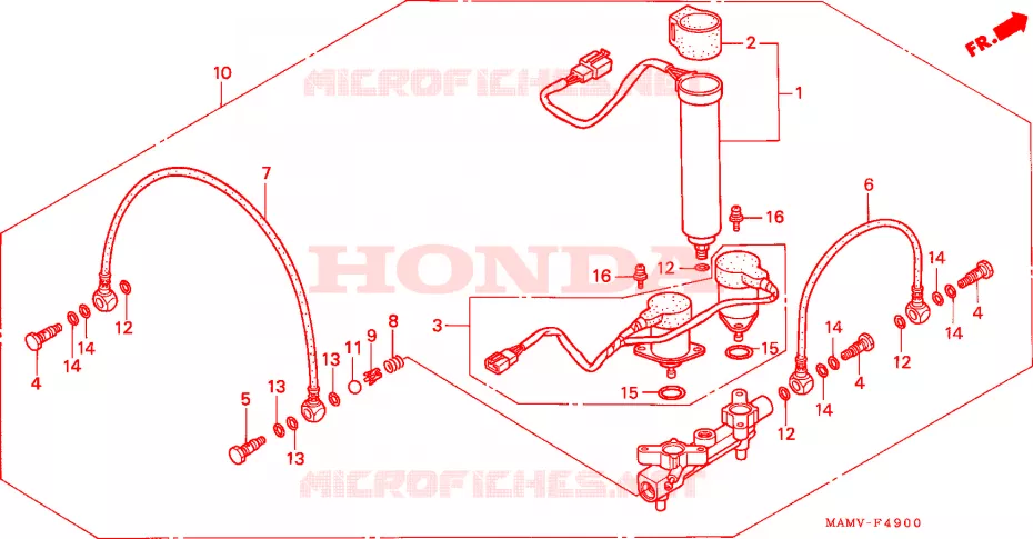 DISTRIBUTEUR D'AIR Honda MOTO 1500 GOLD-WING 1998  GL1500AW