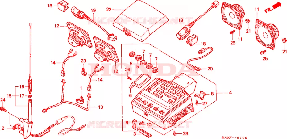 RADIO Honda MOTO 1500 GOLD-WING 2000  GL1500SEY